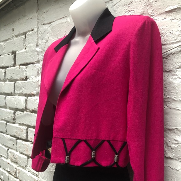 1980s Crop Jacket 💖🖤💖 - Picture 3 of 6
